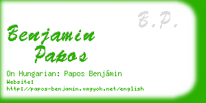 benjamin papos business card